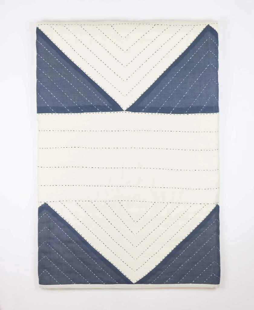 Anchal Home Goods Triangle Throw Quilt - Slate Anchal Home Goods Triangle Throw Quilt - Slate