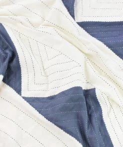 Anchal Home Goods Triangle Throw Quilt - Slate 2 Anchal Home Goods Triangle Throw Quilt - Slate