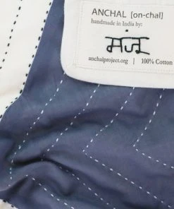 Anchal Home Goods Triangle Throw Quilt - Slate 5 Anchal Home Goods Triangle Throw Quilt - Slate