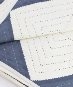 Anchal Home Goods Triangle Throw Quilt - Slate