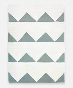 Anchal Triangle Throw Quilt - Sage