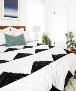 Anchal Triangle Duvet Cover - Charcoal