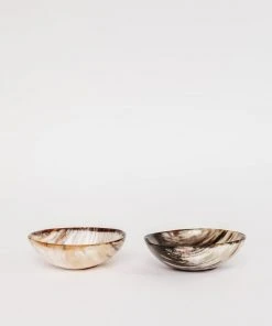 August Sage Ankole Horn Bowl -Dark Kitchen + Dining
