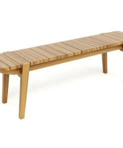 Masaya & Co. Furniture Apanas Slatted Top Outdoor Bench
