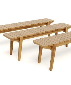 Masaya & Co. Furniture Apanas Slatted Top Outdoor Bench