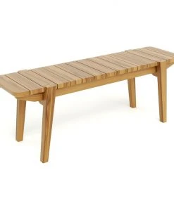 Masaya & Co. Furniture Apanas Slatted Top Outdoor Bench