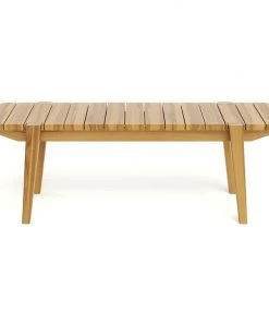 Masaya & Co. Furniture Apanas Slatted Top Outdoor Bench