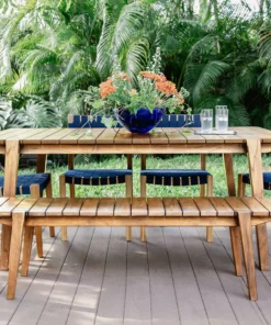 Masaya & Co. Apanas Slatted Top Outdoor Dining Table Furniture