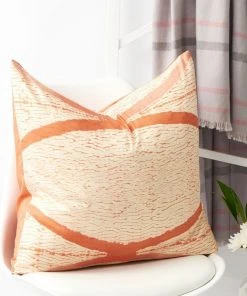 Studio Variously Home Goods Arc Silk Throw Pillow - Coral