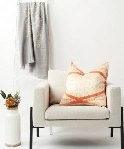 Studio Variously Home Goods Arc Silk Throw Pillow - Coral