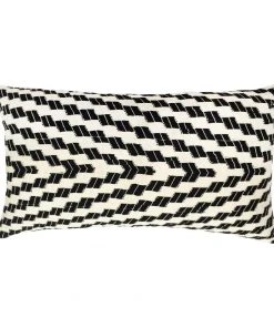Archive New York Home Goods Almolonga Zig Zag Lumbar Pillow - Black