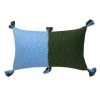 Archive New York Antigua Lumbar Pillow - Olive + Blue