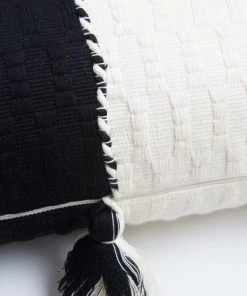 Archive New York Antigua Lumbar Pillow - White + Black Home Goods