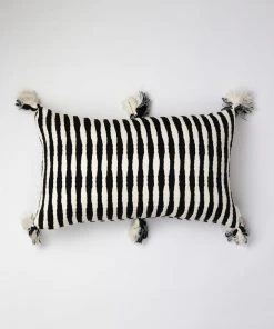 Archive New York Antigua Lumbar Pillow - Black + White