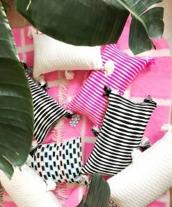 Archive New York Antigua Lumbar Pillow - Black + White