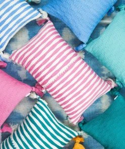 Archive New York Antigua Lumbar Pillow - Bubblegum Pink Striped Home Goods 4 Archive New York Antigua Lumbar Pillow - Bubblegum Pink Striped Home Goods