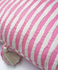Archive New York Antigua Lumbar Pillow - Bubblegum Pink Striped Home Goods 2 Archive New York Antigua Lumbar Pillow - Bubblegum Pink Striped Home Goods