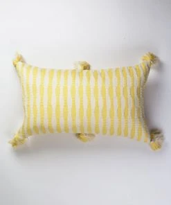Archive New York Antigua Lumbar Pillow - Butter Yellow Striped Home Goods 3 Archive New York Antigua Lumbar Pillow - Butter Yellow Striped Home Goods