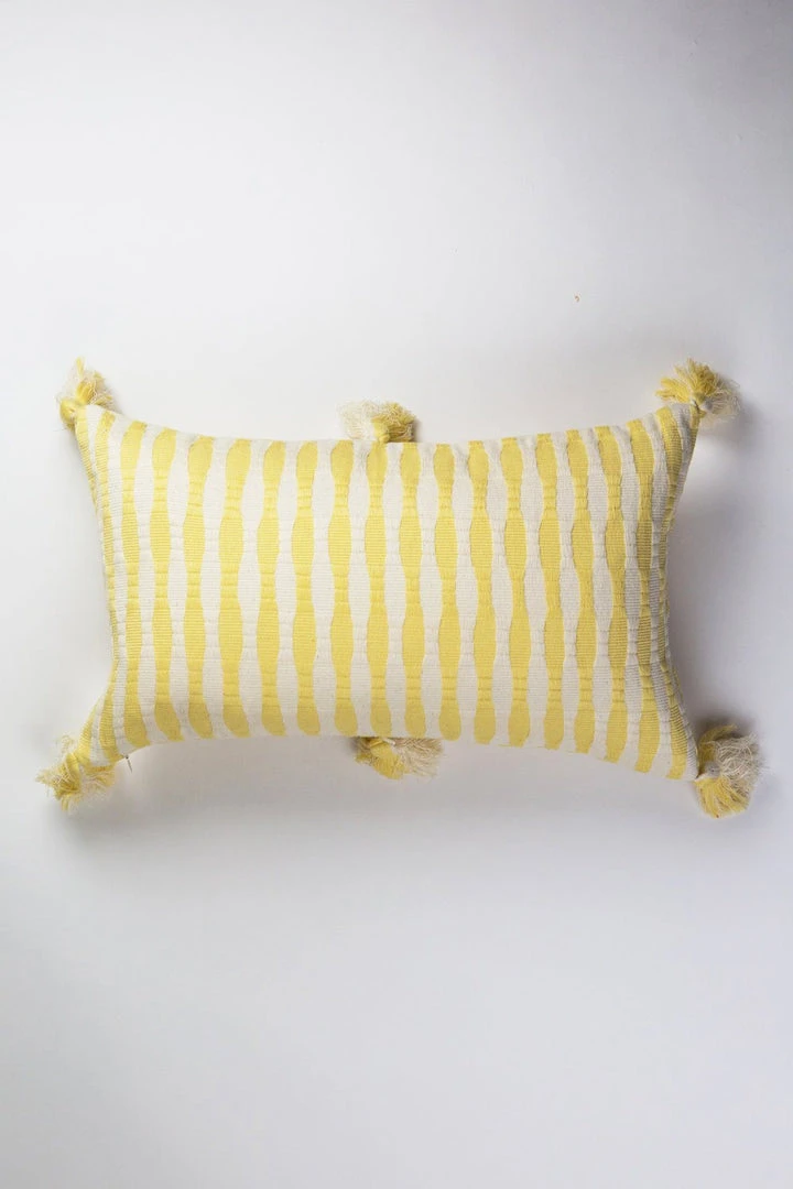 Archive New York Antigua Lumbar Pillow - Butter Yellow Striped Home Goods Archive New York Antigua Lumbar Pillow - Butter Yellow Striped Home Goods