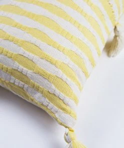 Archive New York Antigua Lumbar Pillow - Butter Yellow Striped Home Goods 2 Archive New York Antigua Lumbar Pillow - Butter Yellow Striped Home Goods