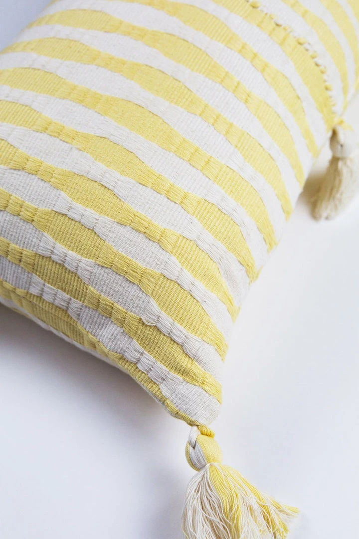 Archive New York Antigua Lumbar Pillow - Butter Yellow Striped Home Goods Archive New York Antigua Lumbar Pillow - Butter Yellow Striped Home Goods