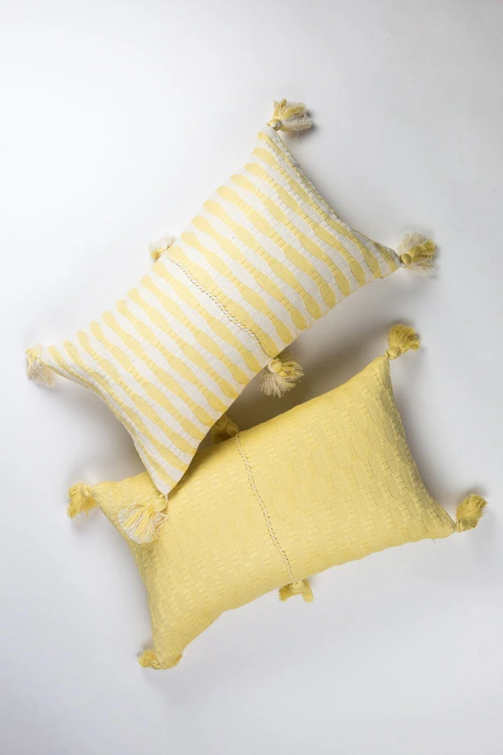 Archive New York Antigua Lumbar Pillow - Butter Yellow Striped Home Goods Archive New York Antigua Lumbar Pillow - Butter Yellow Striped Home Goods