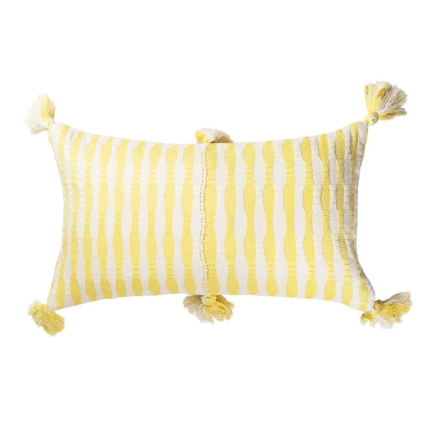 Archive New York Antigua Lumbar Pillow - Butter Yellow Striped Home Goods Archive New York Antigua Lumbar Pillow - Butter Yellow Striped Home Goods