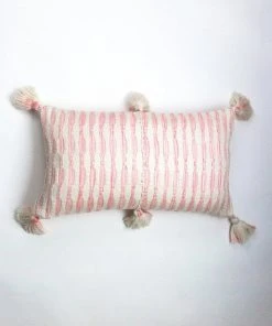 Archive New York Home Goods Antigua Lumbar Pillow- Faded Pink Striped 3 Archive New York Home Goods Antigua Lumbar Pillow- Faded Pink Striped