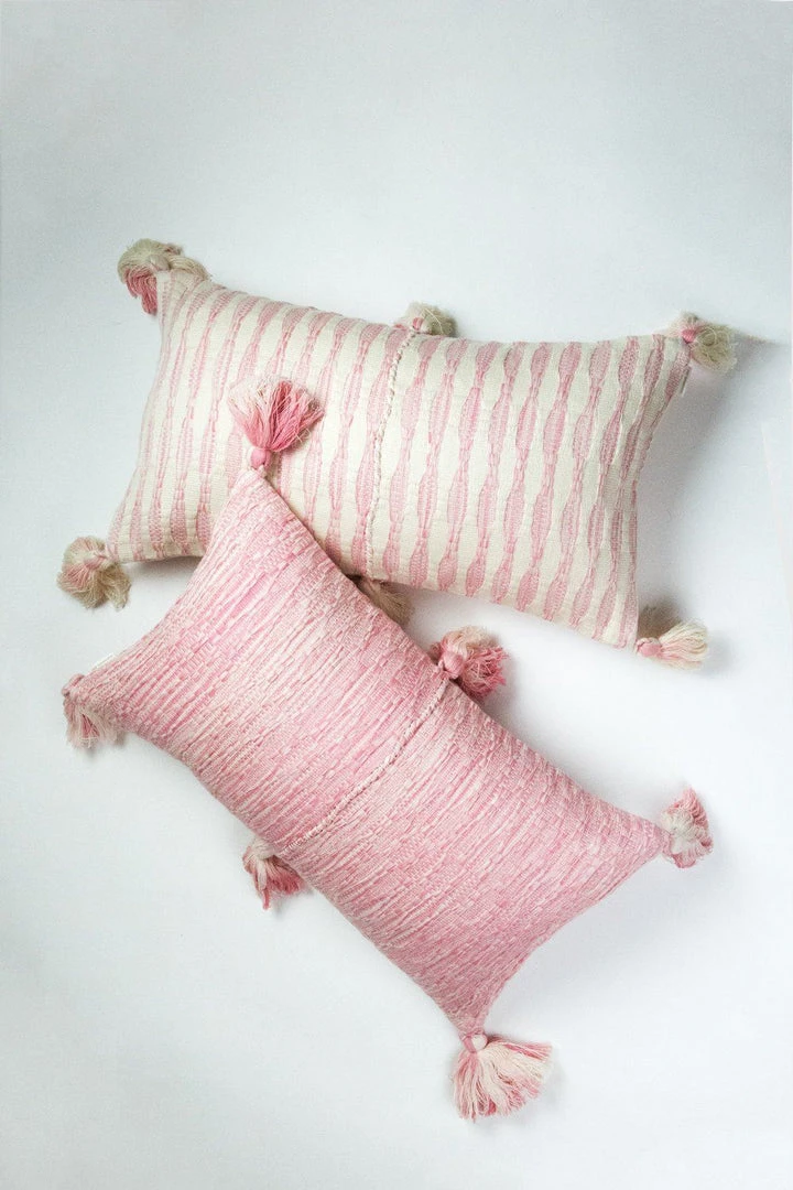 Archive New York Home Goods Antigua Lumbar Pillow- Faded Pink Striped Archive New York Home Goods Antigua Lumbar Pillow- Faded Pink Striped