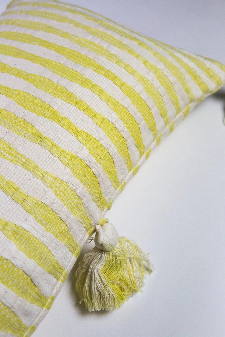 Archive New York Antigua Lumbar Pillow - Faded Yellow Striped Home Goods Archive New York Antigua Lumbar Pillow - Faded Yellow Striped Home Goods