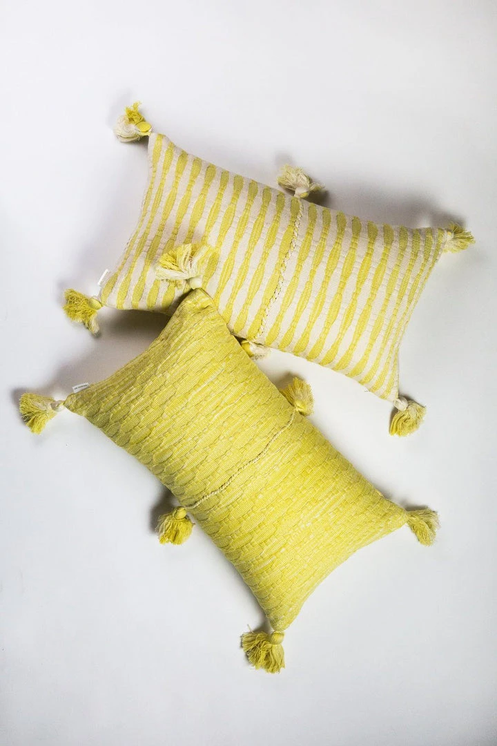 Archive New York Antigua Lumbar Pillow - Faded Yellow Striped Home Goods Archive New York Antigua Lumbar Pillow - Faded Yellow Striped Home Goods