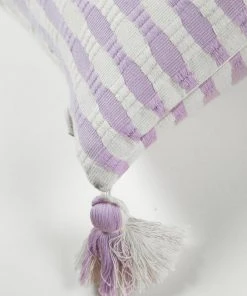 Archive New York Home Goods Antigua Lumbar Pillow - Light Lavender Stripe