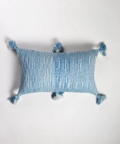 Archive New York Home Goods Antigua Lumbar Pillow - Ocean Blue Tie Dye