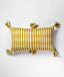 Archive New York Home Goods Antigua Lumbar Pillow - Ochre Striped