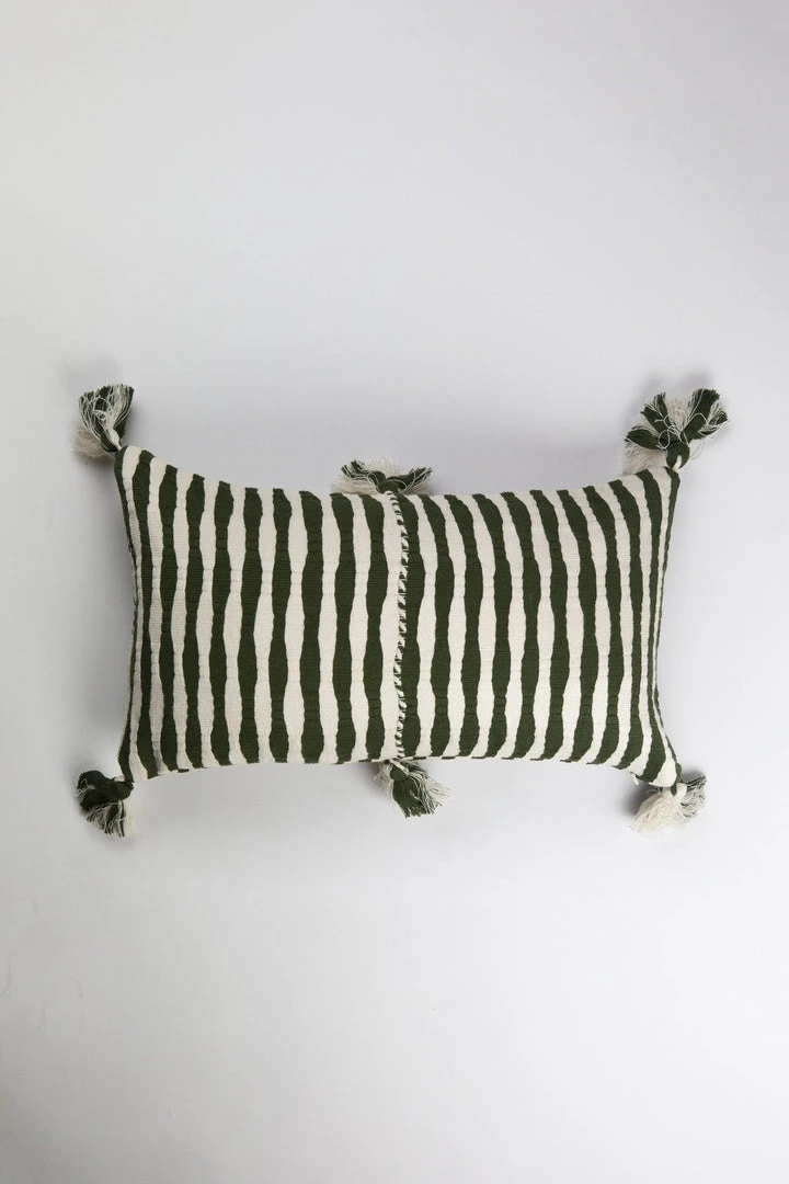 Archive New York Antigua Lumbar Pillow - Olive Striped Home Goods Archive New York Antigua Lumbar Pillow - Olive Striped Home Goods