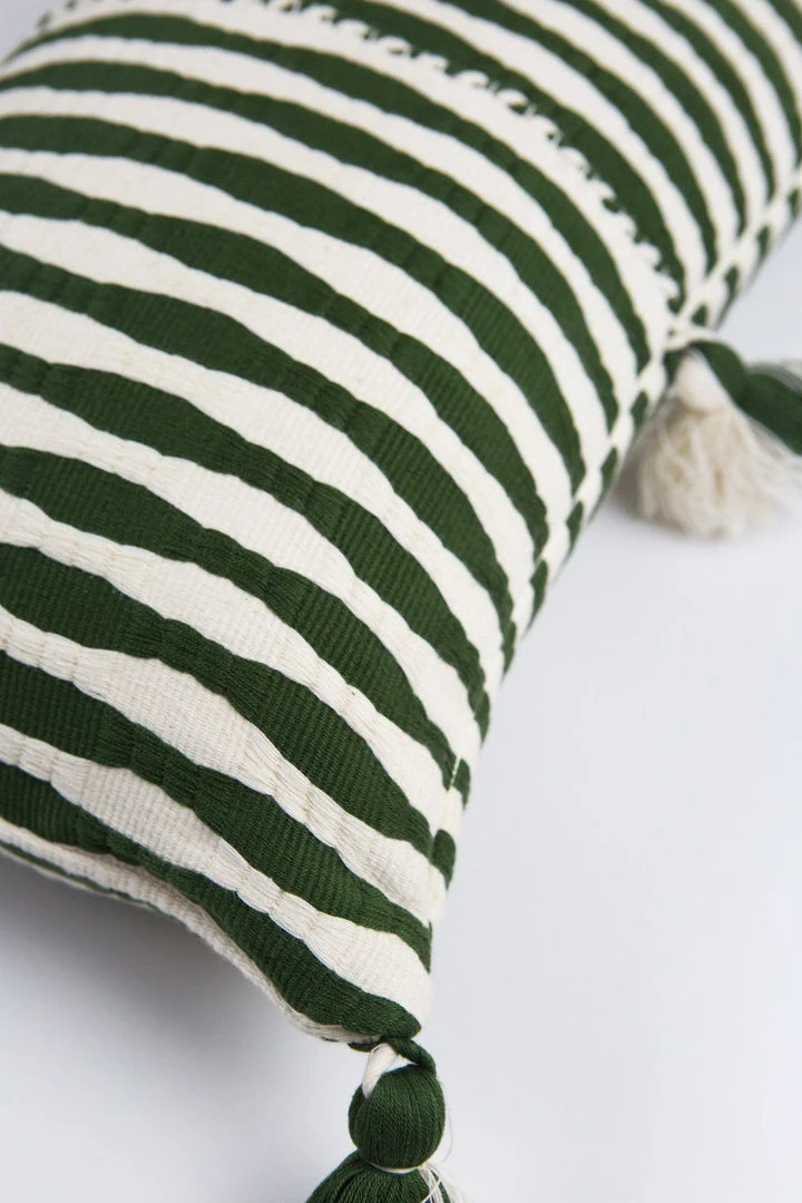 Archive New York Antigua Lumbar Pillow - Olive Striped Home Goods Archive New York Antigua Lumbar Pillow - Olive Striped Home Goods