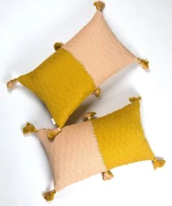 Archive New York Home Goods Antigua Lumbar Pillow - Peach + Ochre