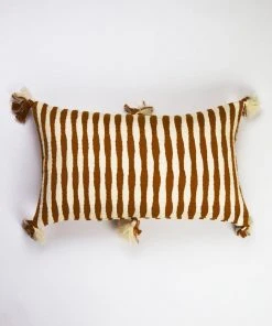 Archive New York Antigua Lumbar Pillow - Umber Striped