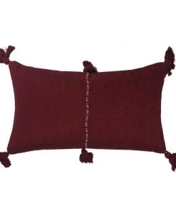Archive New York Antigua Lumbar Pillow - Burgundy