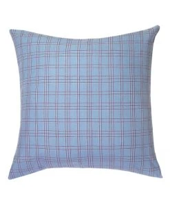 Archive New York Chiapas Plaid Throw Pillow - Light Blue Home Goods