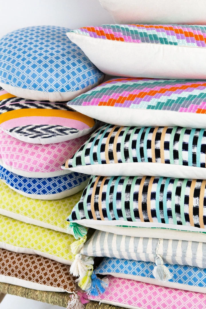 Archive New York Comalapa Throw Pillow - Sky Blue Archive New York Comalapa Throw Pillow - Sky Blue