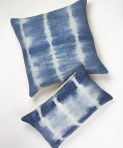 Archive New York Indigo Shibori Nubby Throw Pillow