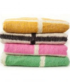 Archive New York Momos Grid Blanket / Rug - Natural White + Black