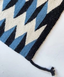 Archive New York Home Goods Teo Wool Rug - Blue + Black