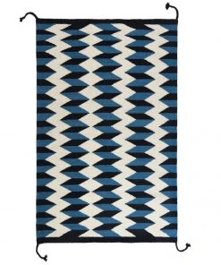 Archive New York Home Goods Teo Wool Rug - Blue + Black