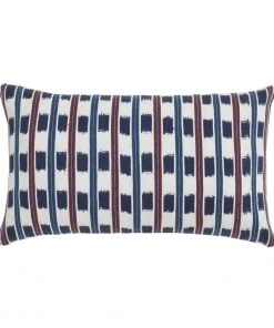 Archive New York Santiago Atitlan Jaspe Lumbar Pillow - Blue Handcrafted