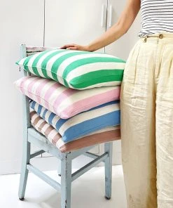 Archive New York Santiago Cabana Stripe Throw Pillow - Tan Home Goods