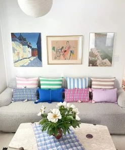 Archive New York Santiago Cabana Stripe Throw Pillow - Tan Home Goods