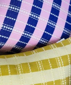 Archive New York Santiago Grid Throw Pillow - Butter Yellow