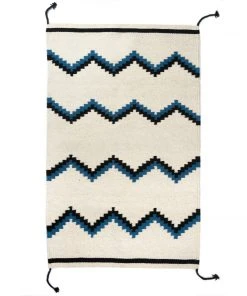 Archive New York Zapotec Zig Zag Wool Rug #6